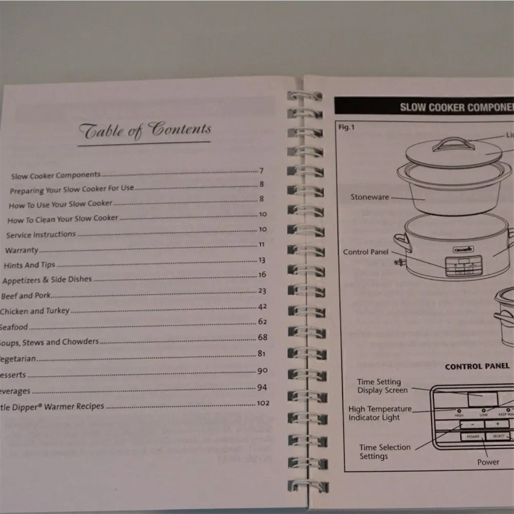Crockpot Cookbook And Owners Manual SUNBEAM 2016